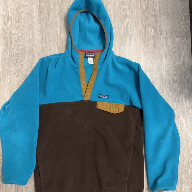 10s 파타고니아 신칠라 후드 스냅티 블루/브라운