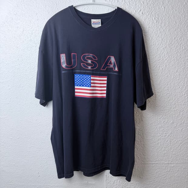 헤인즈 USA 성조기 반팔