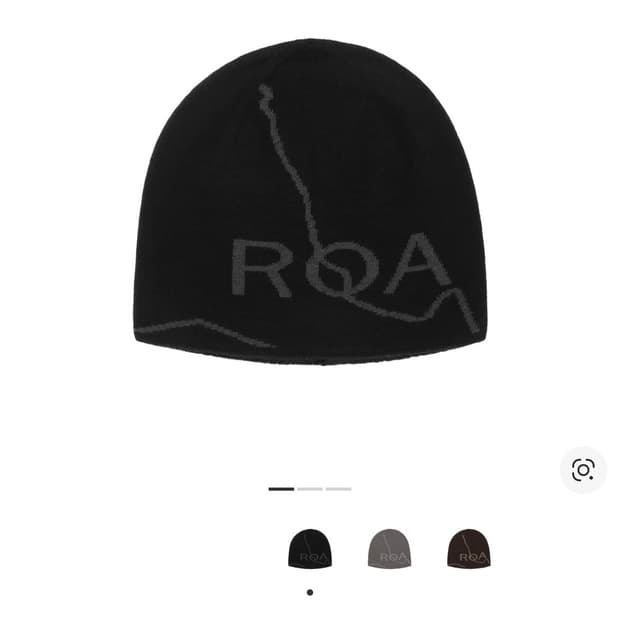 로아 로고 울 비니 블랙 - 25FW