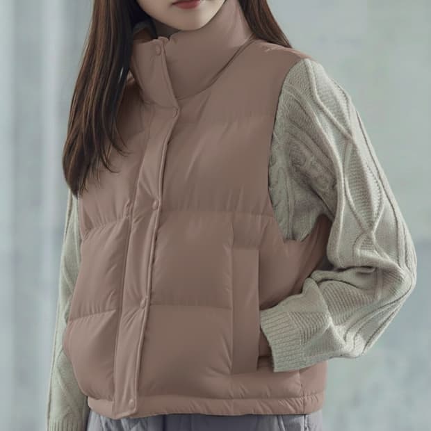 탑텐 하이넥 푸퍼 베스트 패딩조끼