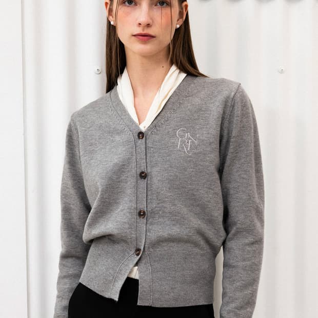 제너럴아이디어 베이직 가디건 그레이 S