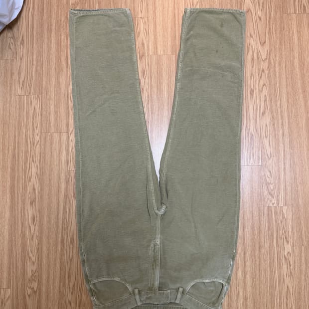 [정품]아워레가시 포멀 컷 카키 바지 48 사이즈
