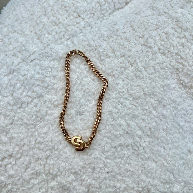 CD로고 금장 체인 팔찌