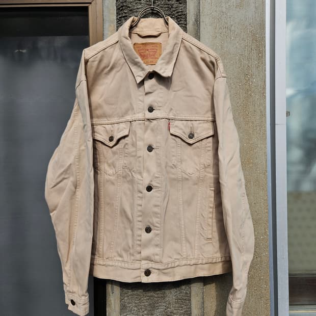 Levi's 리바이스 베이지 데님 트러커 자켓 (L, 루즈핏)