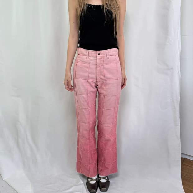 핑크 부츠컷 데님
