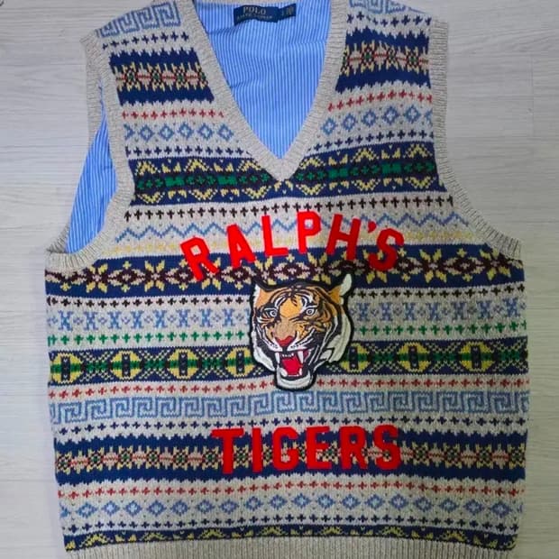 폴로 랄프로렌 타이거 페어아일 베스트 L