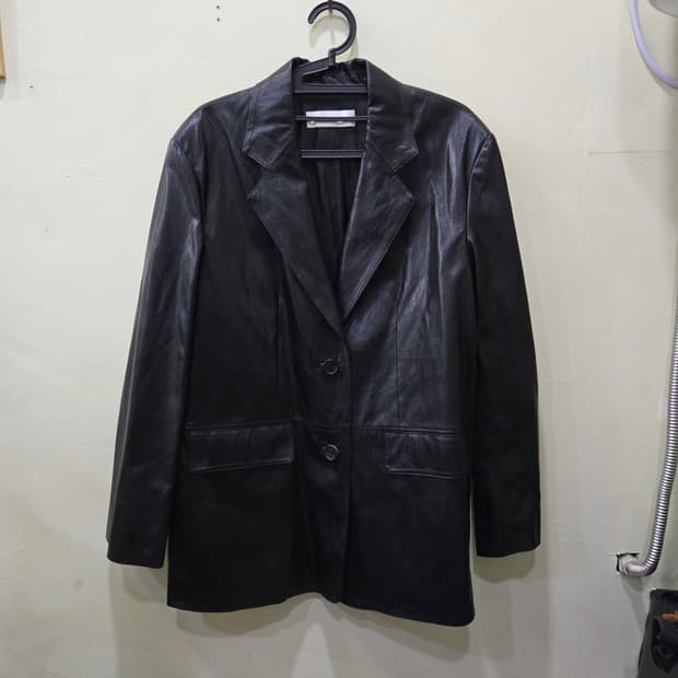 NOTIA 비건 레더 싱글 블레이저