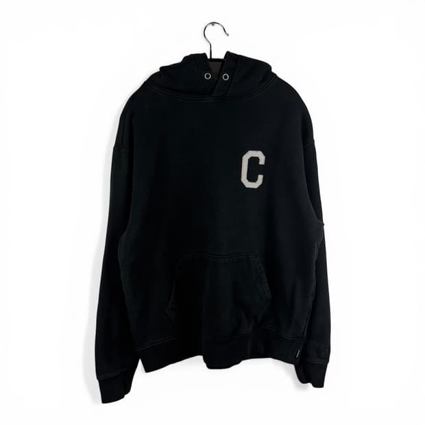 M) 커버낫 C로고 후드 티 블랙