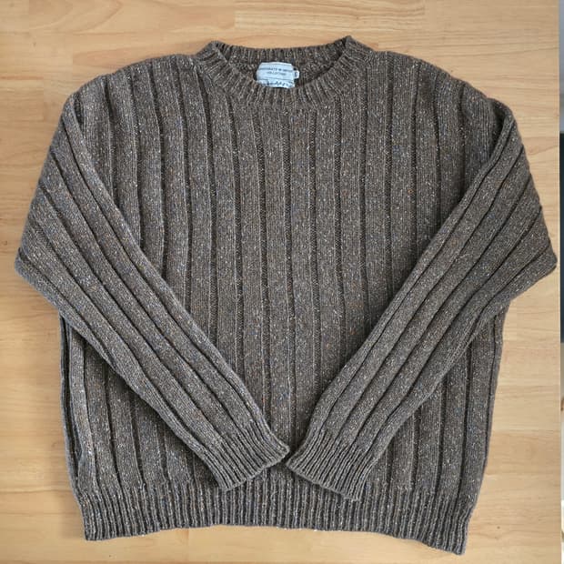 옥스포드 빈티지 네프 오버핏 울 니트