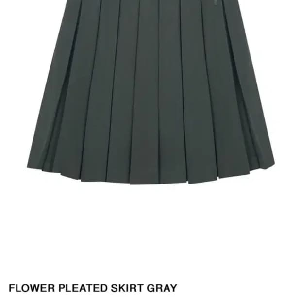 스마트어반유즈풀 SUU 코이세이오 플라워 플리츠 스커트 그레이