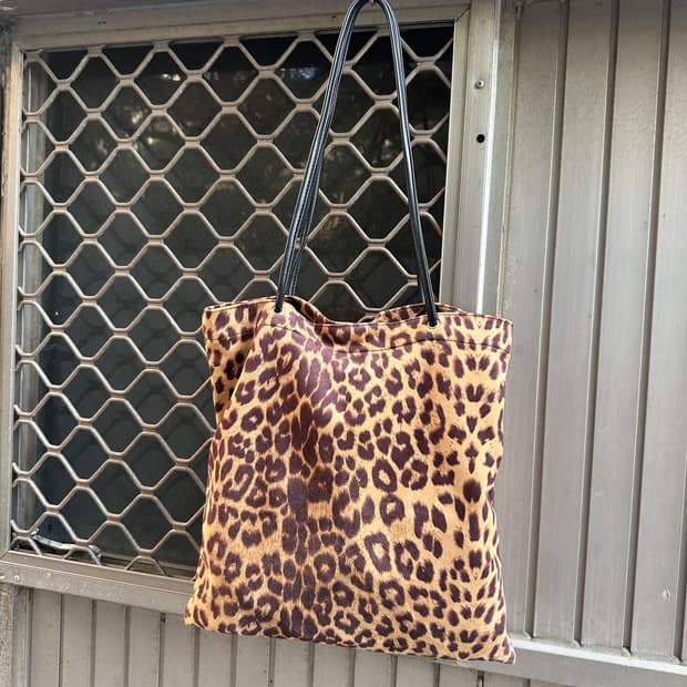 Vintage leopard Shopper bag