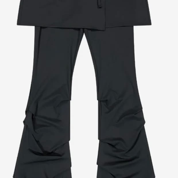 뚜오미오 STRAPPY SKIRT PANTS [BLACK]