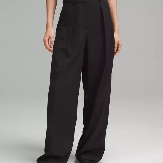 룰루레몬 모달 블렌드 하이라이즈 플리티드 트라우저 슬랙스