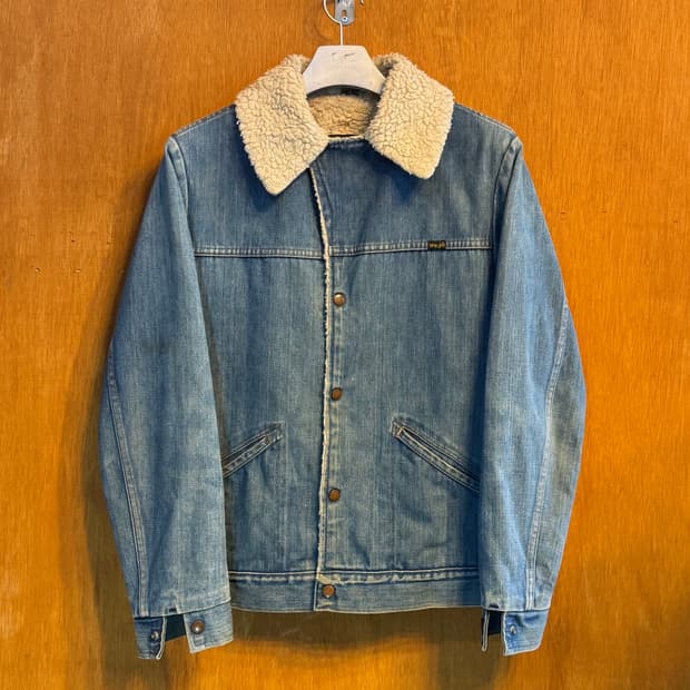 usa 빈티지 랭글러 데님 쉐르파 (양털) 자켓 "M" (406)