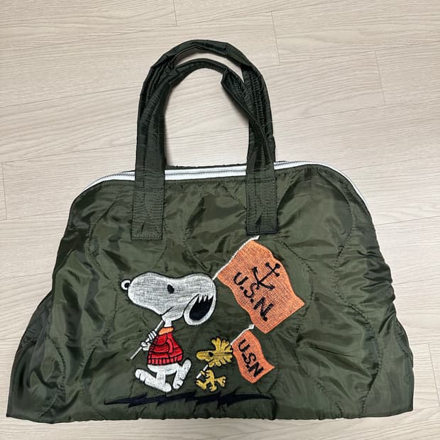 빈티지 스누피 수비니어 토트백