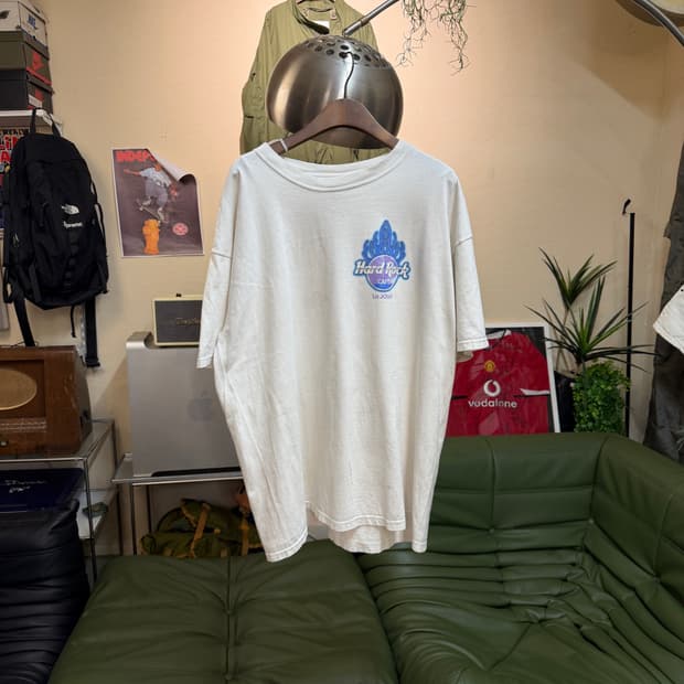 90s USA MADE 하드락카페 플레임티셔츠