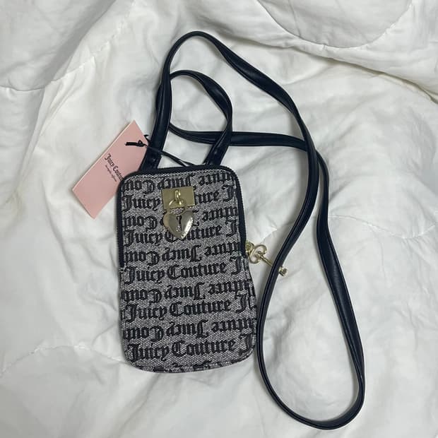 쥬시꾸뛰르 하트 체인 빈티지 열쇠 가방 y2k 소형 크로스 백 갸루