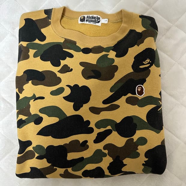 베이프 황계 카모 기모 맨투맨 L