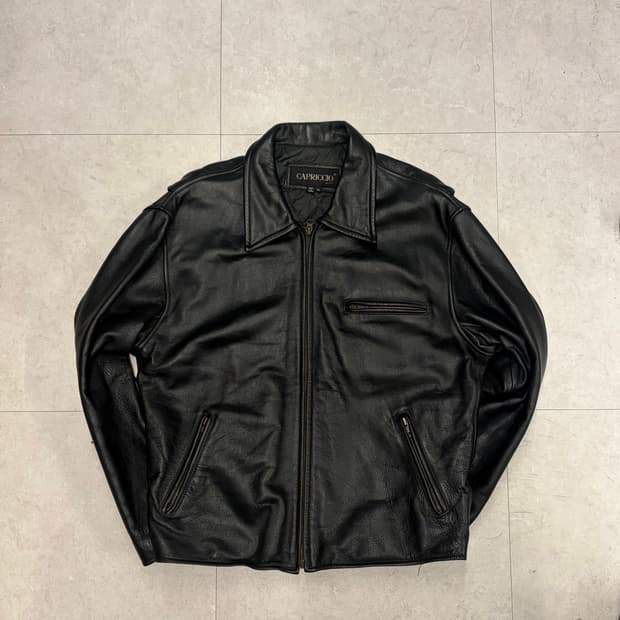 Cow leather biker jacket / 가죽 바이커 워크자켓