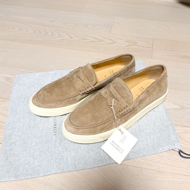 브루넬로 쿠치넬리 / 스웨이드 로퍼 스니커즈 / 43 새상품