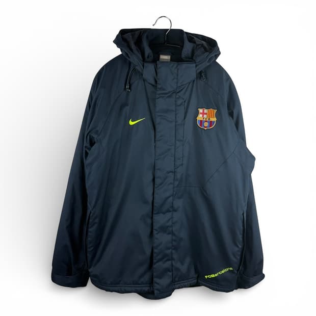 S) 나이키 바르셀로나 08-09 후드 미드필드 자켓 네이비