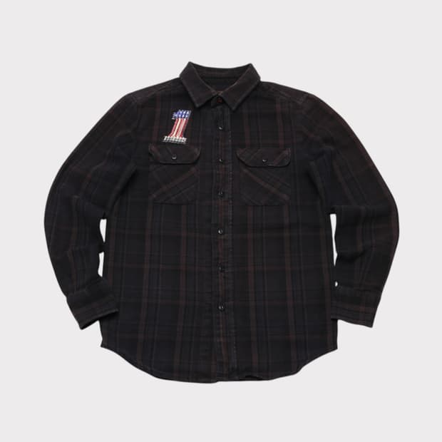 [S] 할리데이비슨 체크 바이커 셔츠