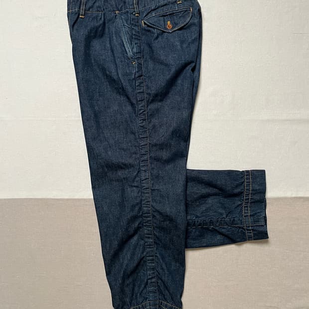 Kolor 데님 퍼커링 팬츠 컬러 denim 