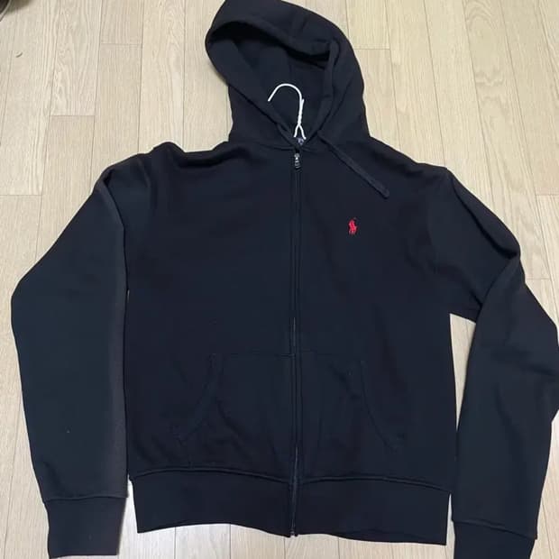 폴로 랄프로렌 블랙 후드집업 L