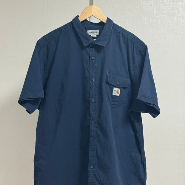 칼하트 반팔 셔츠 네이비 XL