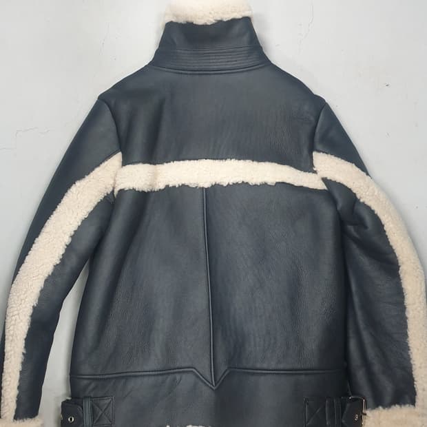 리얼양털 무스탕 자켓 블랙 100