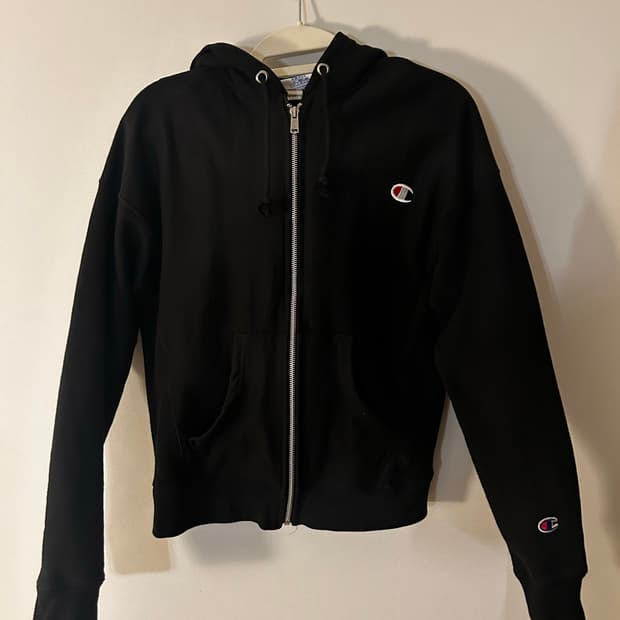 챔피온 블랙 후드집업
