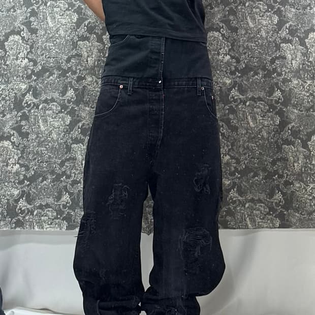 revi's 1850 리바이스 501 커스텀 데미지 데님 팬츠