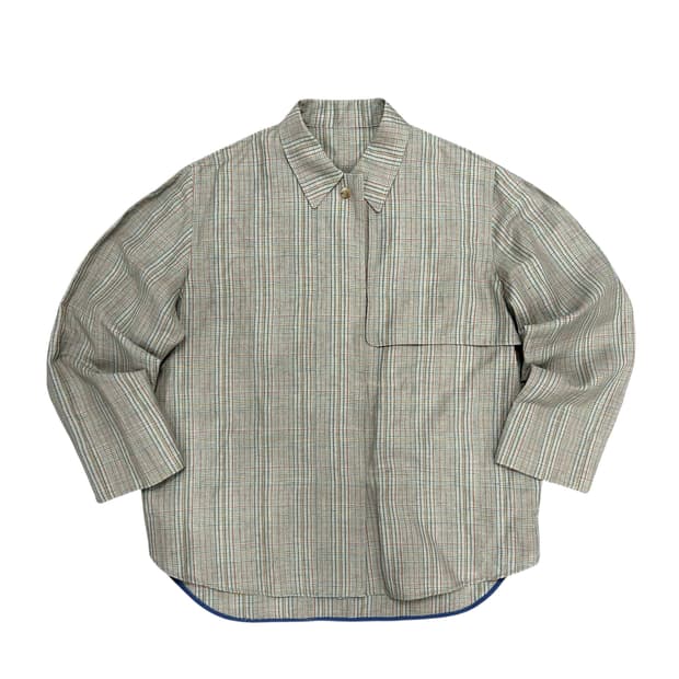 더캐시미어 절개 포켓 체크셔츠(88)