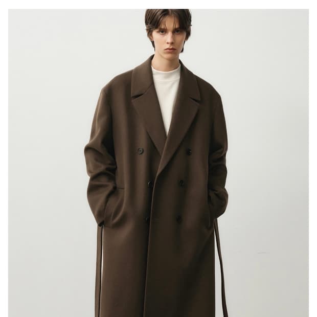 (새상품)(XL) 드로우핏 프리미어 퓨어 캐시미어 로브 더블 코트 판매