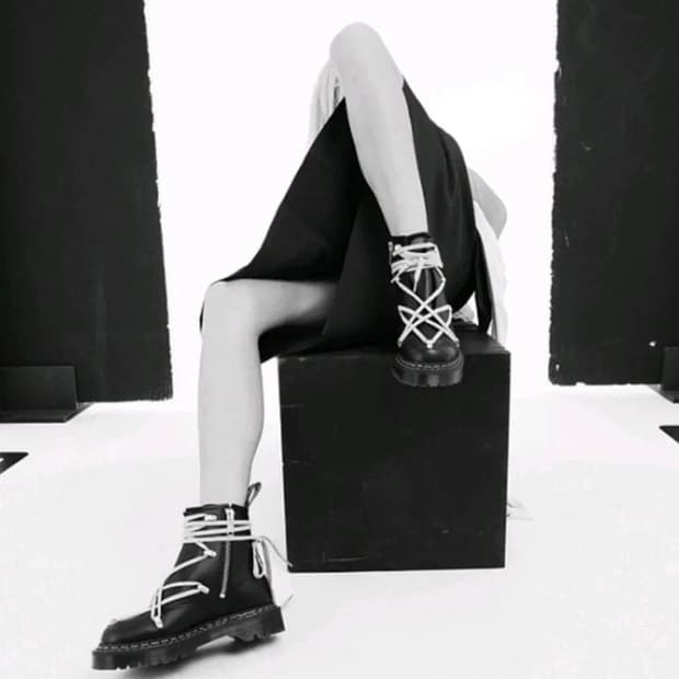 (미시착) 42 릭오웬스 x 닥터마틴 1460 벡스 레더 부츠