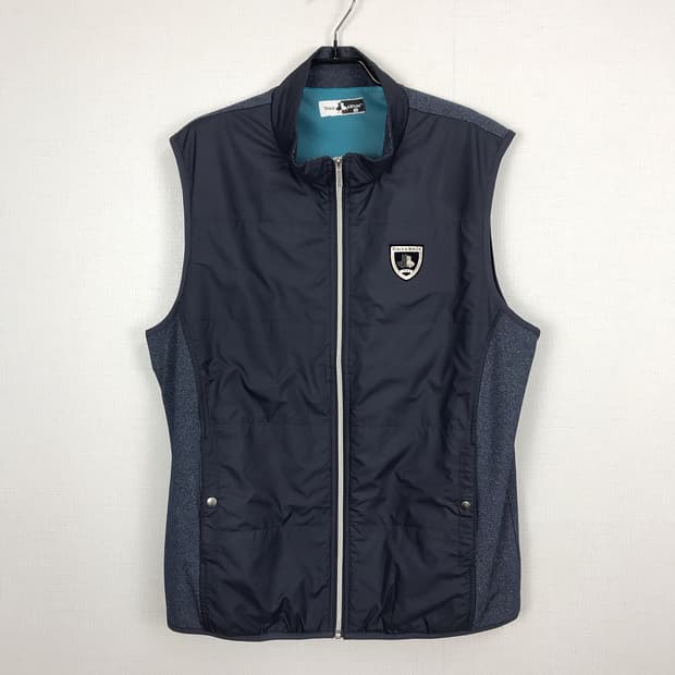 블랙앤화이트 골프 조끼 남성110