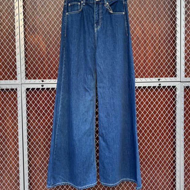 zara 자라 우먼 진청 와이드 데님 팬츠 30