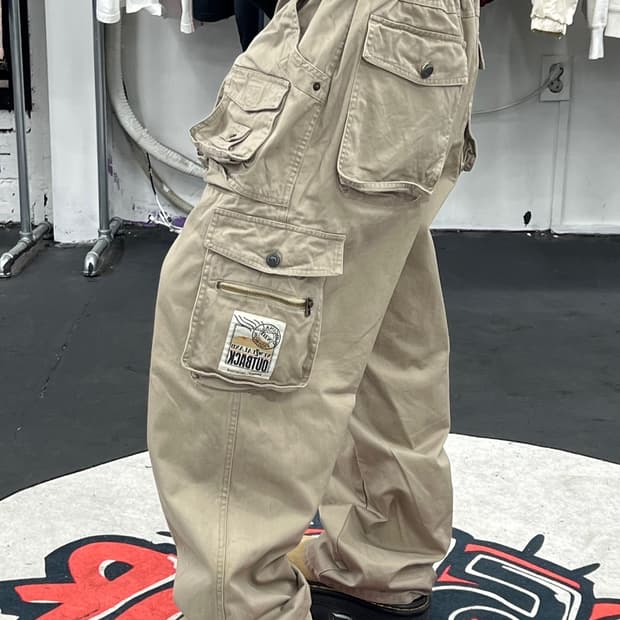 VTG 베이지 멀티포켓 카고팬츠