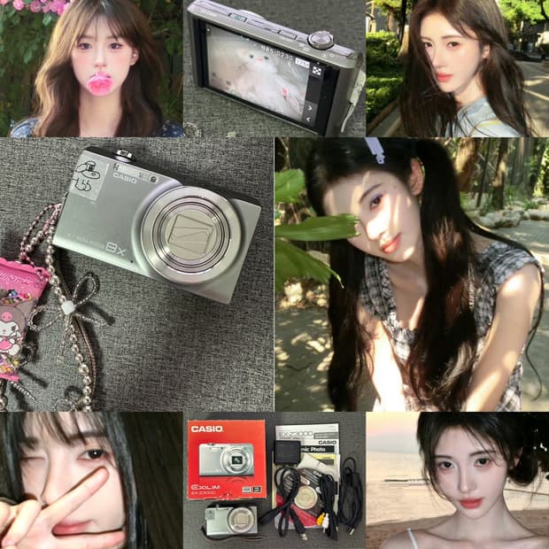 박스셋 희귀 쥐징이 디카 🪽 카시오 엑슬림 Z3000 실버