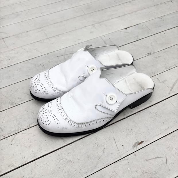 스테판쿡 Stefan cooke WHITE LEATHER MULES