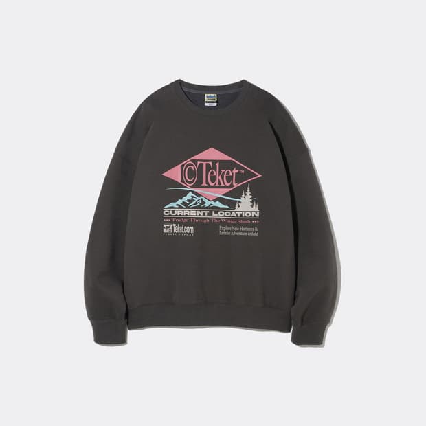 테켓 TEKET 리조트 스웨트셔츠 맨투맨 차콜