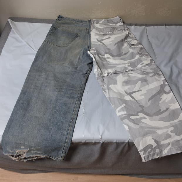 [새상품급] 발렌시아가 하이브리드 카모팬츠 s