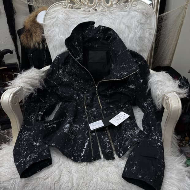 Memhim asymmetry gimmick rider jacket