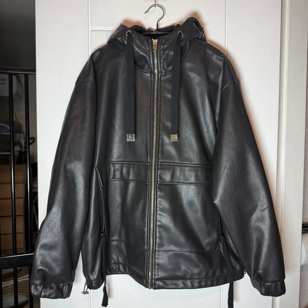 ZARA 자라 후디 레더 자켓