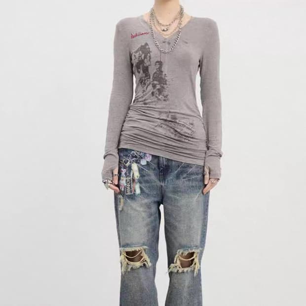 아키하라 그레이 롱슬리브 M