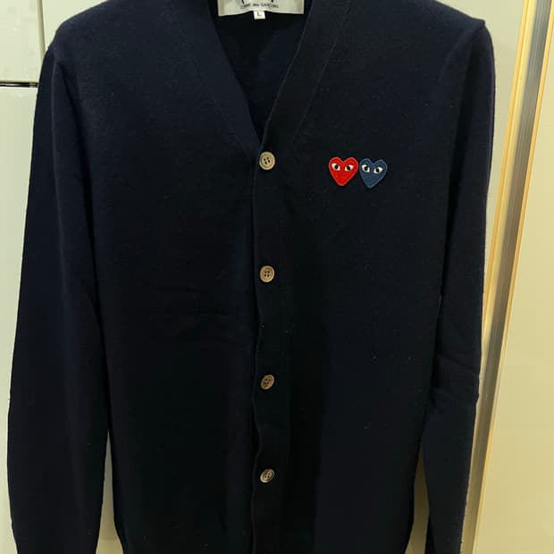 꼼데가르송 더블패치가디건 L