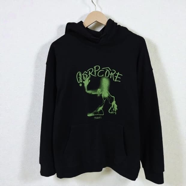 100 TRAVEL 트래블 무신사 후드티 블랙