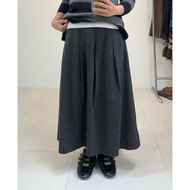 빈티지 울 혼방 스커트