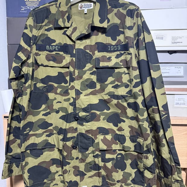 베이프 녹계 필드 자켓