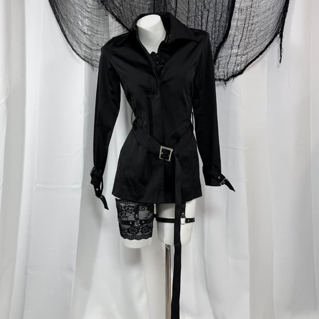 belt buckle coat